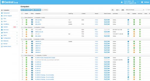imagem tela logmein central