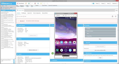 imagem tela logmein rescue