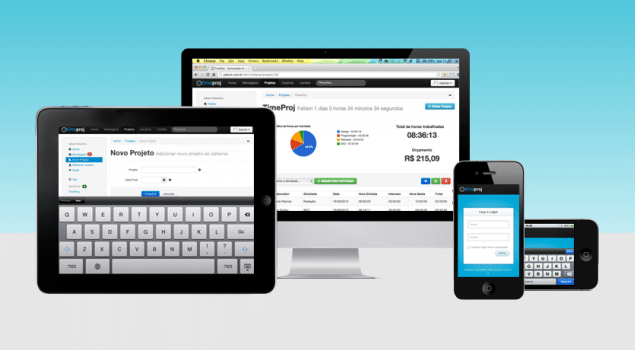 imagem de dispositivos com telas da timeproj