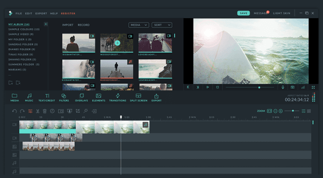 Interface do Filmora