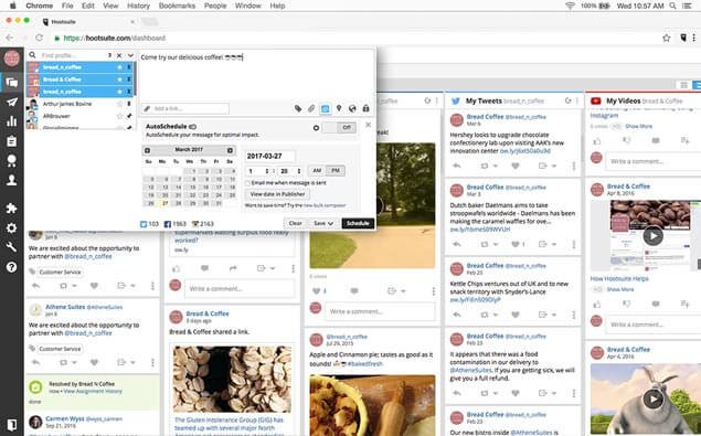 Interface do Hootsuite