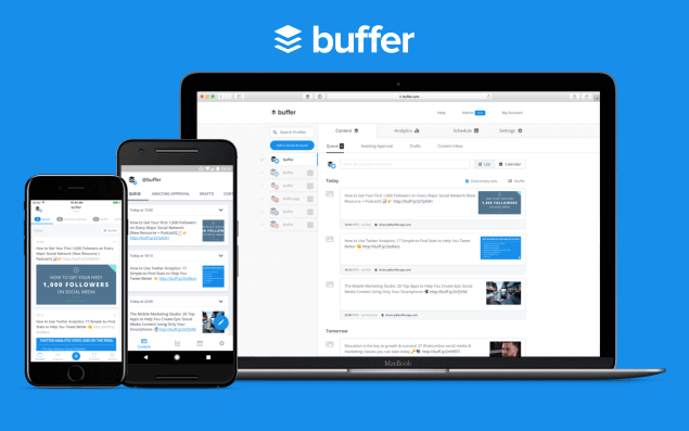 dispositivos com a tela da buffer